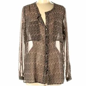 Silence & Noise Sheer Blouse NWOT Size L